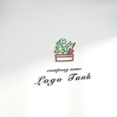 立体・カルプ看板作成 | プランターと植物をイメージしたロゴ