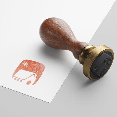 温もり溢れた家のロゴ 家 / 田舎 / スタンプ /,ロゴタンク,ロゴ,ロゴマーク,作成,制作