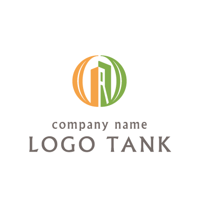 Rをモチーフとしたビル