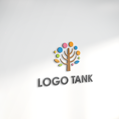 立体・カルプ看板 作成 | カラフルな木のロゴ