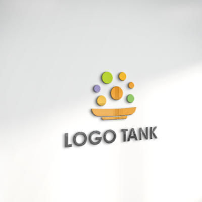 立体・カルプ看板 作成 | 皿と食べ物のロゴ