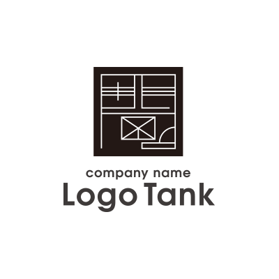 漢字「間」モチーフロゴ