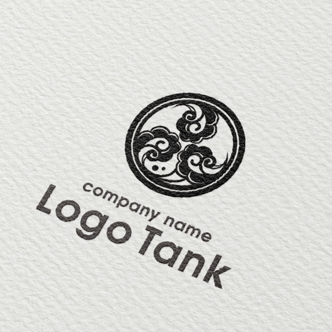 渦巻き紋モチーフロゴ