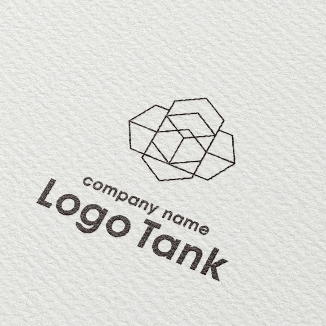 幾何学フラワーキューブロゴ