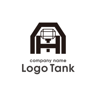 家＋漢字門＋格子ロゴ