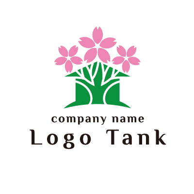 家と桜の樹のロゴ