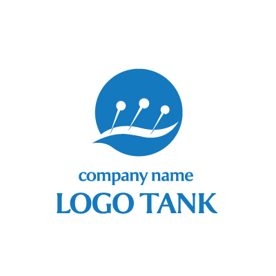 エネルギーと鍼から着想したロゴ