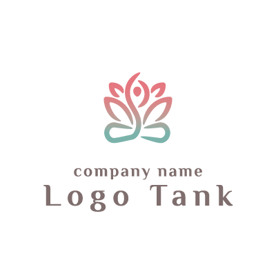 Sをモチーフとしたヨガをする人