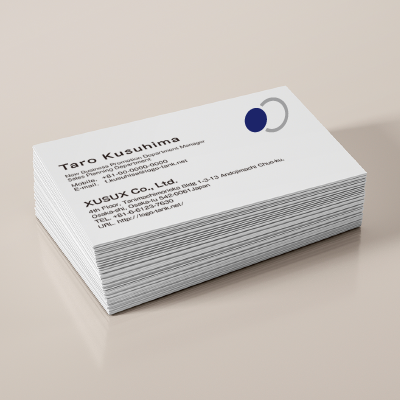 名刺・ショップカード 作成 | 繋がりの抽象ロゴ