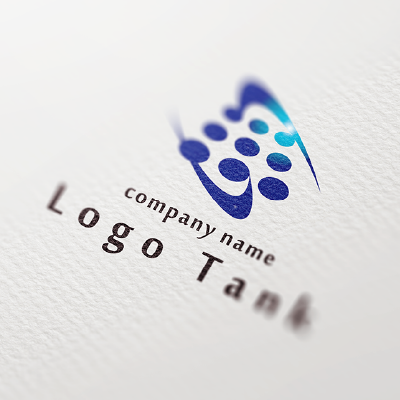 アルファベットのSとドットを用いた抽象的なロゴ