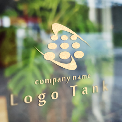 カッティングシート作成 | アルファベットのSとドットを用いた抽象的なロゴ