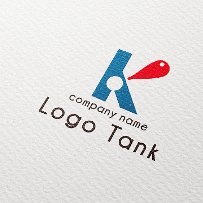 アルファベットの「K」とびっくりマークのロゴ 青 / ブルー / ネイビー / 紺色 / 赤 / レッド / 黒 / ブラック / 文字 / アルファベット / K / ひらめき / ヒント / ポップ / シンプル /,ロゴタンク,ロゴ,ロゴマーク,作成,制作