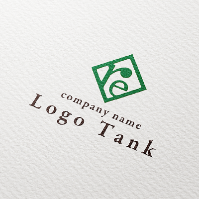 菱形に「re」のロゴ