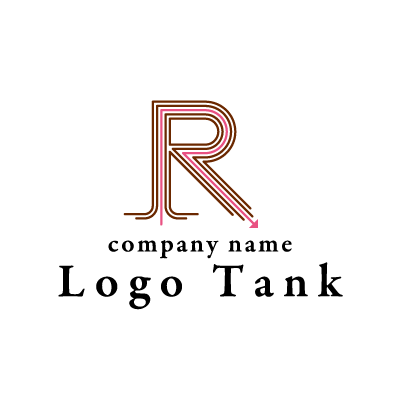 多重線で描いた「R」のロゴ