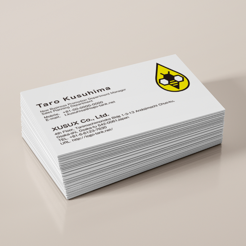 蜜蜂のロゴ 蜂/蜜蜂/ハチ/ミツバチ/黒/黄色/六角形/蜂の巣/ハニカム構造/シンプル/ナチュラル/ /,ロゴタンク,ロゴ,ロゴマーク,作成,制作