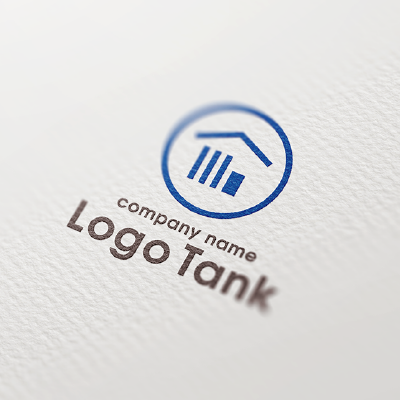 ミニマルな家のロゴ 家 / 建築 / 建設 / 製造 / 設備 / 不動産 / グレー / ブルー / シンプル / 信頼 / 地域 / 管理 / リフォーム / 住まい /,ロゴタンク,ロゴ,ロゴマーク,作成,制作