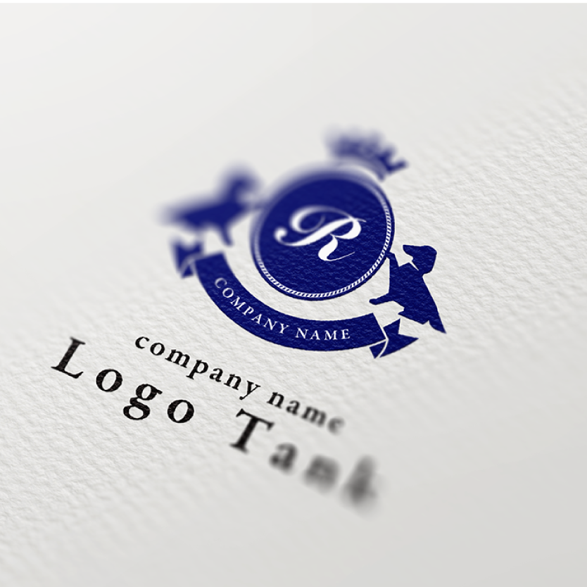 犬のシルエットがエレガントな印象のエンブレムロゴ エンブレム / 盾 / エレガント / 犬 / ダックスフント / 動物 / DOG / elegant / 上質 / 王冠 / サロン / トリミング / ドッグカフェ / カフェ /,ロゴタンク,ロゴ,ロゴマーク,作成,制作