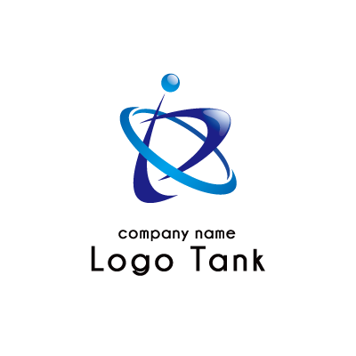 ネットワークの広がり、先進性、創造性をイメージしたロゴ