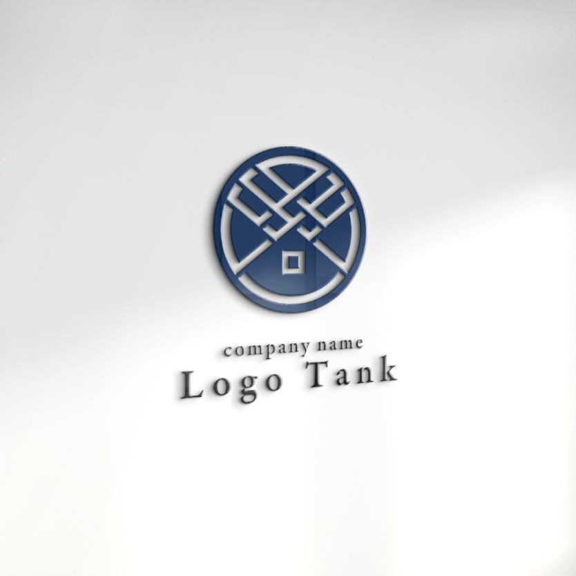 家がモチーフの発展、成長を表現した家紋風ロゴ 家 / HOUSE / 発展 / 建設 / 不動産 / 紺色 / ネイビー / blue / 成長 / real / estate / アルファベット / W / 和風 / 和モダン / JAPAN / 日本 / シック / クール / cool /,ロゴタンク,ロゴ,ロゴマーク,作成,制作