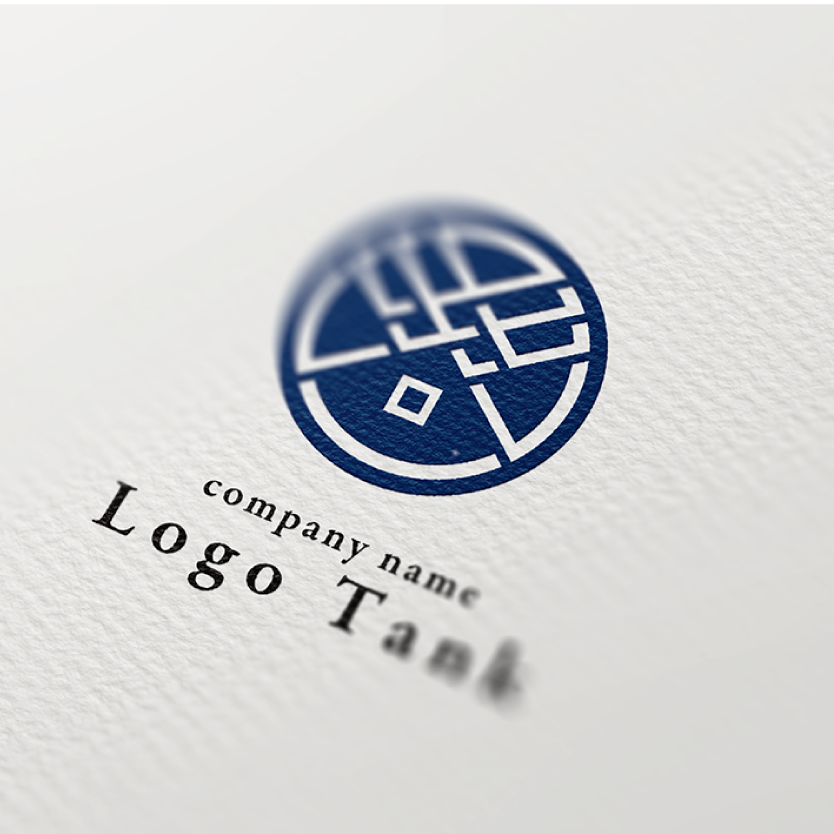 家がモチーフの発展、成長を表現した家紋風ロゴ 家 / HOUSE / 発展 / 建設 / 不動産 / 紺色 / ネイビー / blue / 成長 / real / estate / アルファベット / W / 和風 / 和モダン / JAPAN / 日本 / シック / クール / cool /,ロゴタンク,ロゴ,ロゴマーク,作成,制作