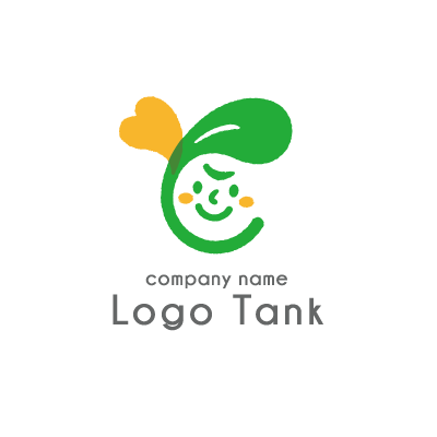 新芽、誕生、子供の笑顔をイメージしたロゴマーク