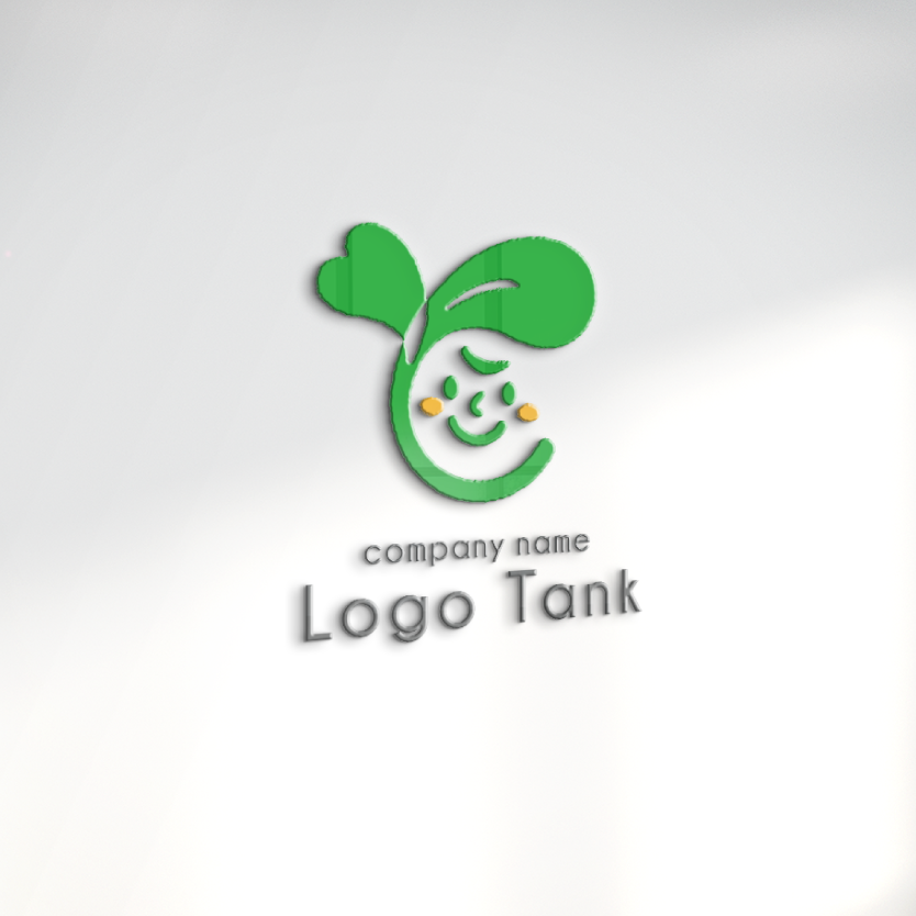 新芽、誕生、子供の笑顔をイメージしたロゴマーク