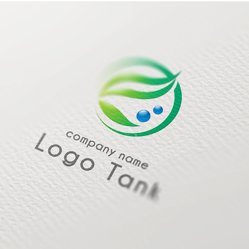 葉、水をモチーフにした、ナチュラルな印象のロゴ 葉 / leaf / グリーン / green / 水 / water / 水滴 / エコ / 循環 / ナチュラル / natural / クリーン / 爽やか / 医療 / スクール / 教育 / セラピー / 病院 / クリニック / K / アルファベット / 包み込む / 新芽 / つながり / 清潔感 /,ロゴタンク,ロゴ,ロゴマーク,作成,制作