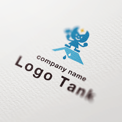 工具を擬人化した屋根修理をイメージしたロゴ