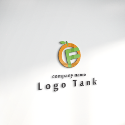 立体・カルプ看板作成 | アルファベットのFと果実をイメージしたロゴ