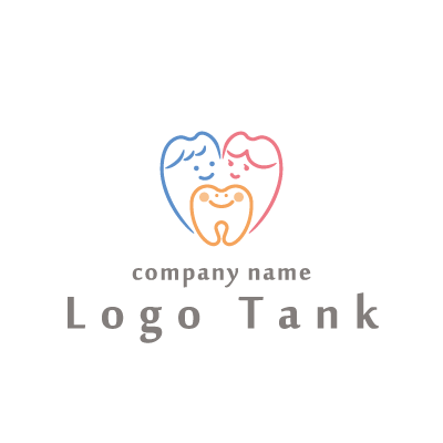 親子をモチーフにした歯