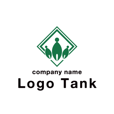 葉っぱと人のロゴ