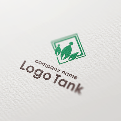 葉っぱと人のロゴ