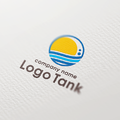 太陽と波のロゴ