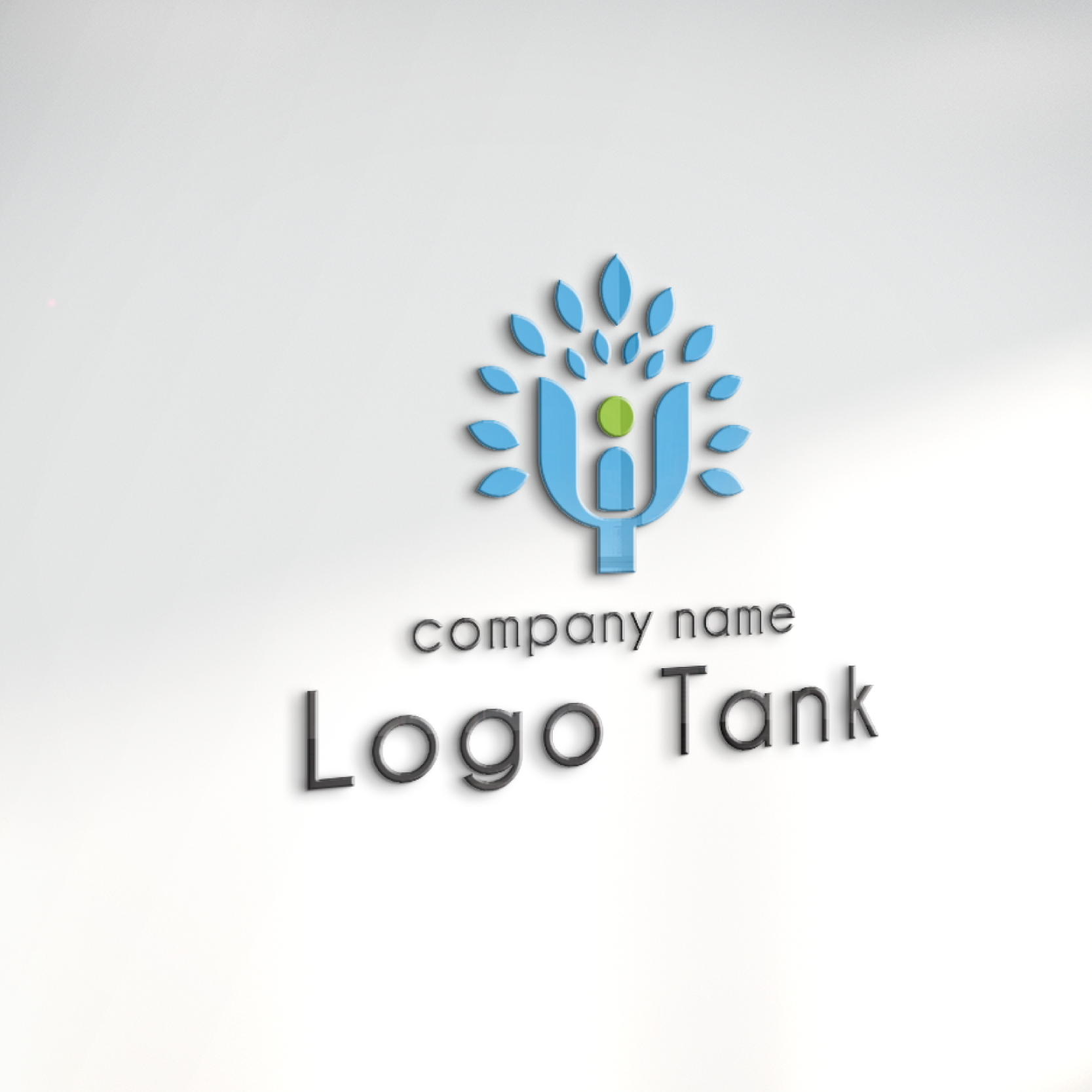 立体・カルプ看板 | Y+人+木をモチーフにしたロゴ