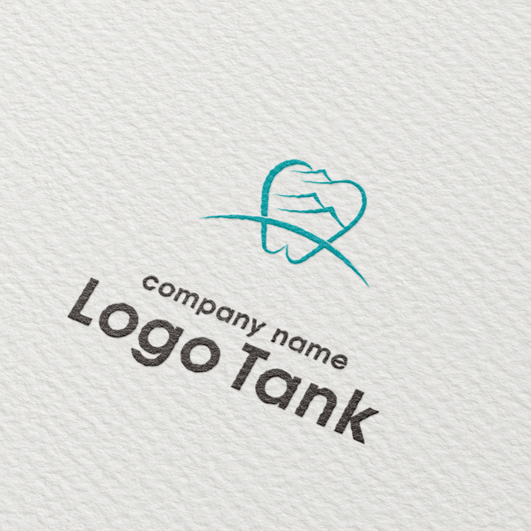 やさしさと安心を包む歯科ロゴ