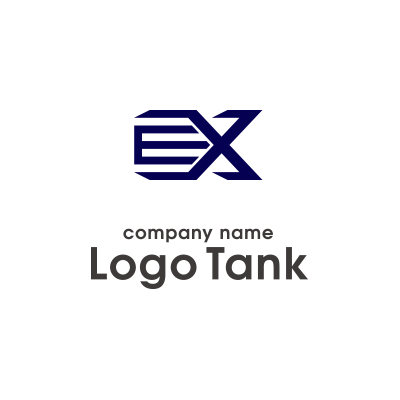 EとXをシャープに組み合わせた、スピード感と先進性を感じさせるロゴ