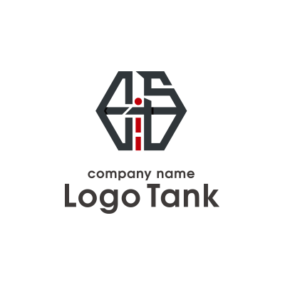 六角形の中にG・I・Sを大胆に組み込んだ構造的なロゴ