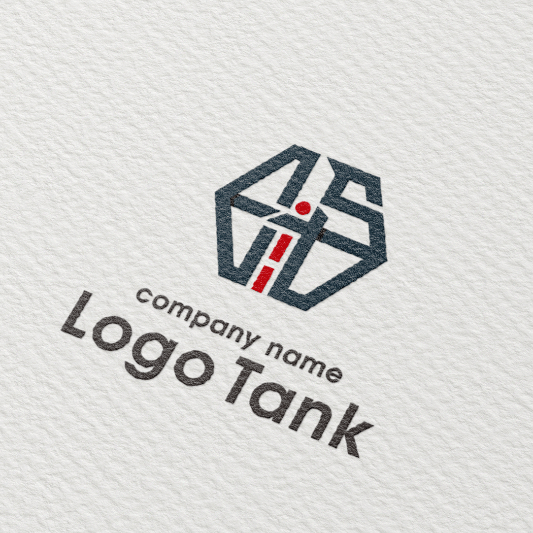 六角形の中にG・I・Sを大胆に組み込んだ構造的なロゴ