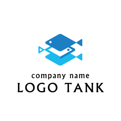 シンプルな魚の形をモチーフにしたロゴ