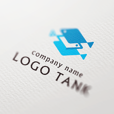 シンプルな魚の形をモチーフにしたロゴ