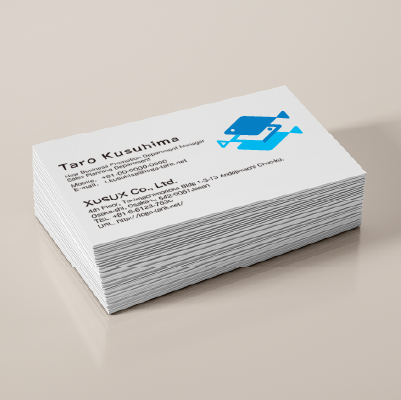 名刺・ショップカード作成 | シンプルな魚の形をモチーフにしたロゴ