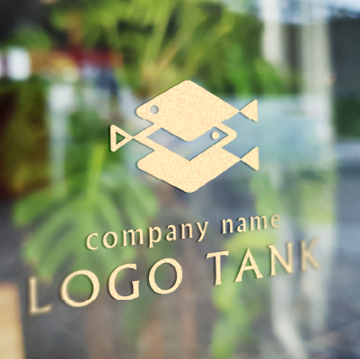 カッティングシート作成 | シンプルな魚の形をモチーフにしたロゴ