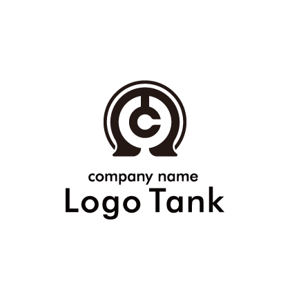 波模様の円形のロゴ