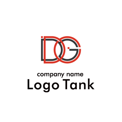 DとGをモチーフにしたモダンなロゴ