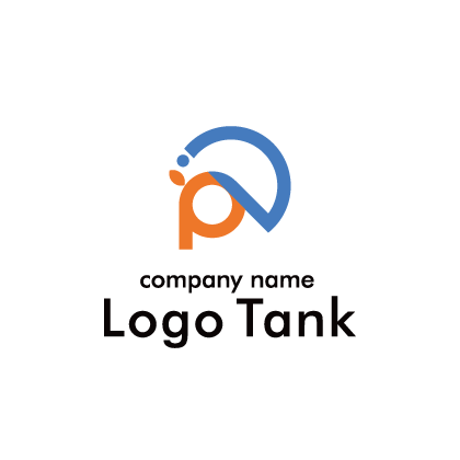 「P」とブルーの「D」を組み合わせロゴ