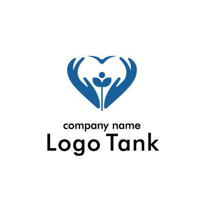 シンボルは芽を支える両手のロゴ