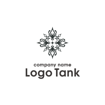 均整の取れた雪の結晶のロゴ