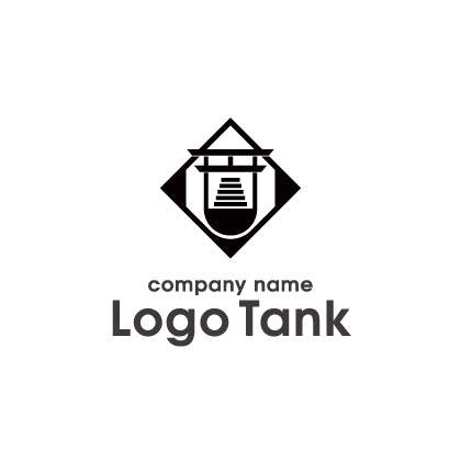 提灯をモチーフにし、伝統文化を感じさせるロゴ