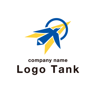 飛翔する青い鳥