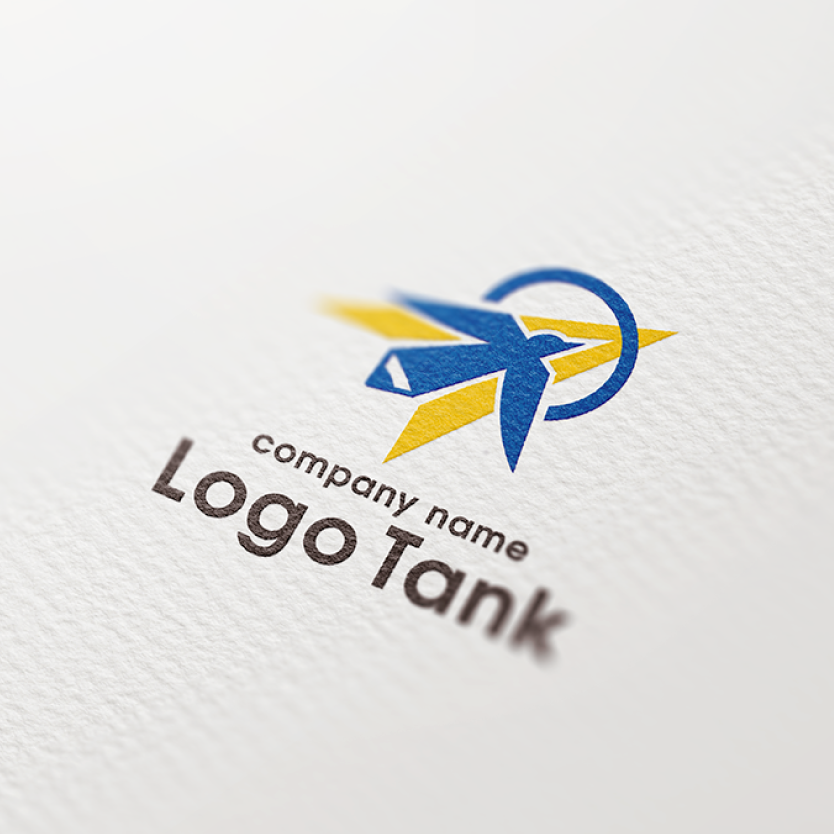 飛翔する青い鳥